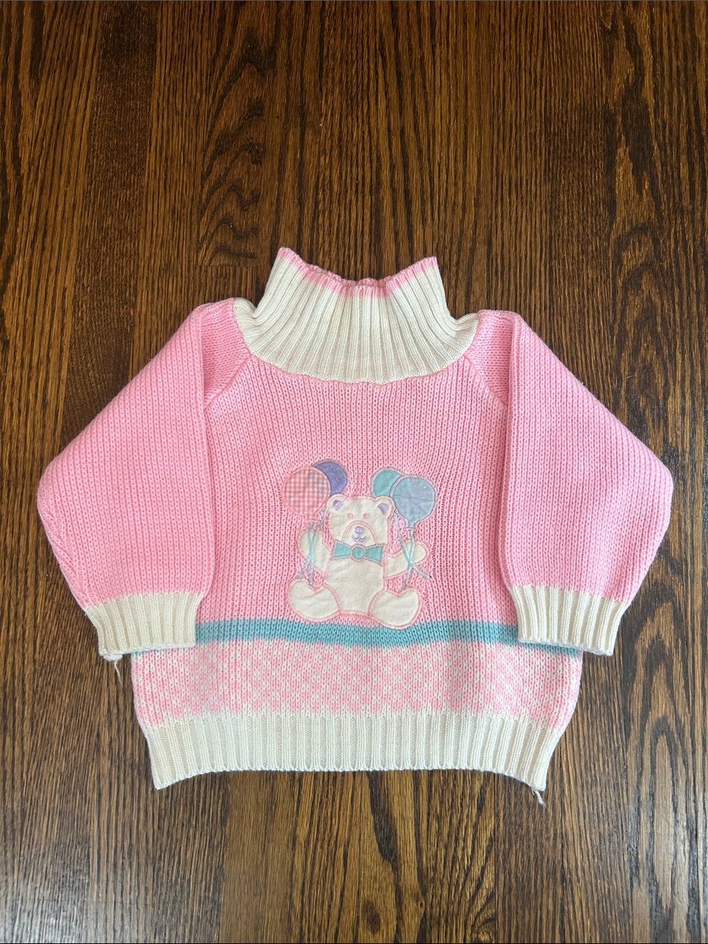 Vintage Teddy Bear Knit Sweater